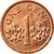 Moneta, Singapur, Cent, 2001, Singapore Mint, EF(40-45), Miedź platerowana