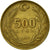Munten, Turkije, 500 Lira, 1990, FR+, Aluminum-Bronze, KM:989