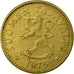 Moneda, Finlandia, 20 Pennia, 1975, MBC, Aluminio - bronce, KM:47