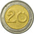 Moeda, Argélia, 20 Dinars, 1992, Algiers, VF(20-25), Bimetálico, KM:125