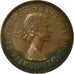 Coin, Great Britain, Elizabeth II, 1/2 Penny, 1955, VF(30-35), Bronze, KM:896