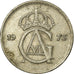 Munten, Zweden, Gustaf VI, 25 Öre, 1973, FR+, Copper-nickel, KM:836