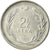 Moneta, Turcja, 2-1/2 Lira, 1977, VF(30-35), Stal nierdzewna, KM:893.2