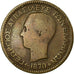 Moneta, Grecia, George I, 10 Lepta, 1870, Strassburg, MB+, Rame, KM:43