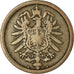 Coin, GERMANY - EMPIRE, Wilhelm I, 2 Pfennig, 1875, Berlin, EF(40-45), Copper