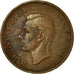 Coin, Great Britain, George VI, 1/2 Penny, 1942, VF(30-35), Bronze, KM:844