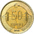 Moneta, Turcja, 50 Kurus, 2010, EF(40-45), Bimetaliczny, KM:1243