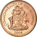 Coin, Bahamas, Elizabeth II, Cent, 2004, Franklin Mint, AU(50-53), Copper Plated