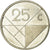 Münze, Aruba, Beatrix, 25 Cents, 1986, Utrecht, SS, Nickel Bonded Steel, KM:3