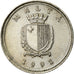 Monnaie, Malte, 2 Cents, 1991, British Royal Mint, TTB, Copper-nickel, KM:94