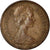 Moneta, Gran Bretagna, Elizabeth II, 1/2 New Penny, 1975, MB+, Bronzo, KM:914