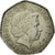 Moneta, Wielka Brytania, Elizabeth II, 50 Pence, 2002, EF(40-45), Miedź-Nikiel