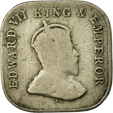 Moeda, Ceilão, Edward VII, 5 Cents, 1909, VF(30-35), Cobre-níquel, KM:103