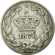 Moneda, Rumanía, Carol I, 50 Bani, 1876, MBC, Plata, KM:9