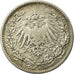 Moeda, ALEMANHA - IMPÉRIO, 1/2 Mark, 1906, Munich, VF(30-35), Prata, KM:17