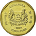 Moeda, Singapura, Dollar, 2009, Singapore Mint, AU(55-58), Alumínio-Bronze