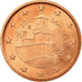 San Marino, 5 Euro Cent, 2004, UNZ, Copper Plated Steel, KM:442