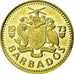 Coin, Barbados, 5 Cents, 1973, Franklin Mint, MS(65-70), Brass, KM:11