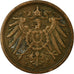 Coin, GERMANY - EMPIRE, Wilhelm II, 2 Pfennig, 1911, Berlin, EF(40-45), Copper