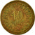 Moneda, Túnez, 10 Millim, AH 1380/1960, Paris, BC+, Latón, KM:306