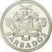 Coin, Barbados, 5 Dollars, 1975, Franklin Mint, MS(65-70), Silver, KM:16a