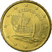 Coin, Cyprus, 10 Euro Cent, 2008, AU(55-58), Brass, KM:81