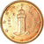 San Marino, Euro Cent, 2004, VF(30-35), Aço Cromado a Cobre, KM:440