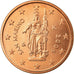 San Marino, 2 Euro Cent, 2006, SPL-, Acciaio placcato rame, KM:441