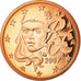 France, Euro Cent, 2007, BE, MS(65-70), Copper Plated Steel, KM:1282