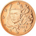 France, Euro Cent, 2013, BE, MS(65-70), Copper Plated Steel, KM:1282