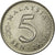 Moneda, Malasia, 5 Sen, 1973, Franklin Mint, EBC, Cobre - níquel, KM:2