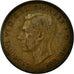 Coin, Great Britain, George VI, 1/2 Penny, 1941, EF(40-45), Bronze, KM:844