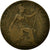 Moneta, Wielka Brytania, George V, 1/2 Penny, 1924, F(12-15), Bronze, KM:809