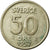 Munten, Zweden, Gustaf VI, 50 Öre, 1957, ZF, Zilver, KM:825