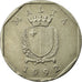 Munten, Malta, 50 Cents, 1992, ZF, Copper-nickel, KM:98