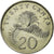 Moneta, Singapur, 20 Cents, 2009, Singapore Mint, EF(40-45), Miedź-Nikiel