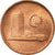 Coin, Malaysia, Sen, 1987, AU(55-58), Copper Clad Steel, KM:1a