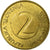 Moneda, Eslovenia, 2 Tolarja, 2001, MBC, Níquel - latón, KM:5