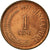 Moneda, Singapur, Cent, 1977, MBC, Cobre recubierto de acero, KM:1a