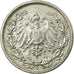 Moeda, ALEMANHA - IMPÉRIO, 1/2 Mark, 1906, Stuttgart, VF(20-25), Prata, KM:17