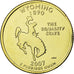 Moneta, Stati Uniti, Wyoming, Quarter, 2007, U.S. Mint, SPL-, Gold plated