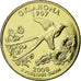 Moneta, Stati Uniti, Oklahoma, Quarter, 2008, U.S. Mint, SPL-, Gold plated