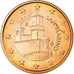 San Marino, 5 Euro Cent, 2004, MS(63), Aço Cromado a Cobre, KM:442