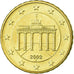 GERMANY - FEDERAL REPUBLIC, 10 Euro Cent, 2002, MS(63), Brass, KM:210