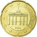 GERMANIA - REPUBBLICA FEDERALE, 20 Euro Cent, 2002, SPL, Ottone, KM:211