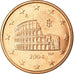 Italia, 5 Euro Cent, 2004, SC, Cobre chapado en acero, KM:212
