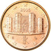 Itália, Euro Cent, 2005, MS(63), Aço Cromado a Cobre, KM:210