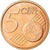 Itália, 5 Euro Cent, 2005, MS(63), Aço Cromado a Cobre, KM:212