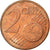 Paesi Bassi, 2 Euro Cent, 1999, BB, Acciaio placcato rame, KM:235