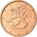 Finland, 2 Euro Cent, 2000, MS(63), Copper Plated Steel, KM:99